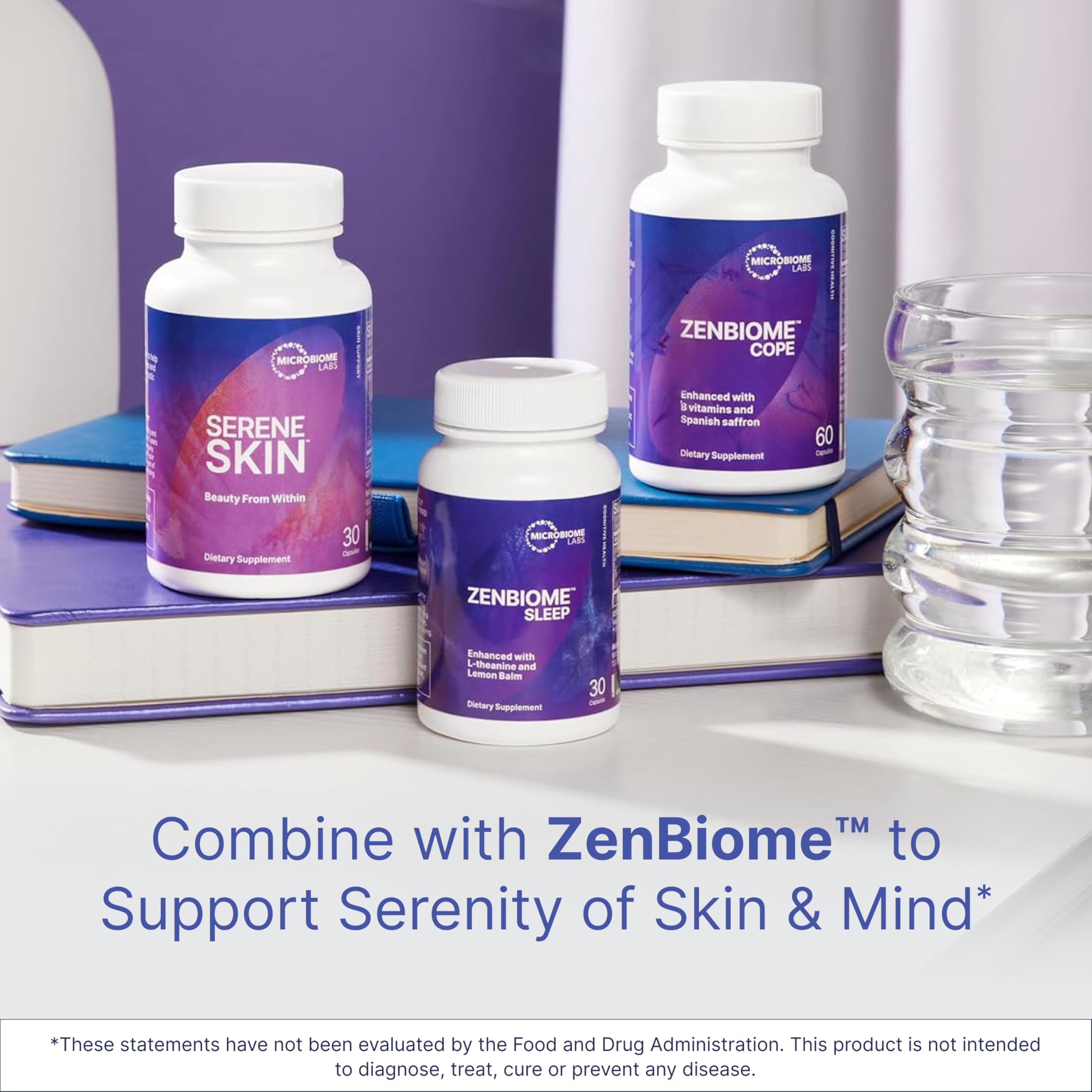 Microbiome Labs SereneSkin texture closeup hints radiant skin.