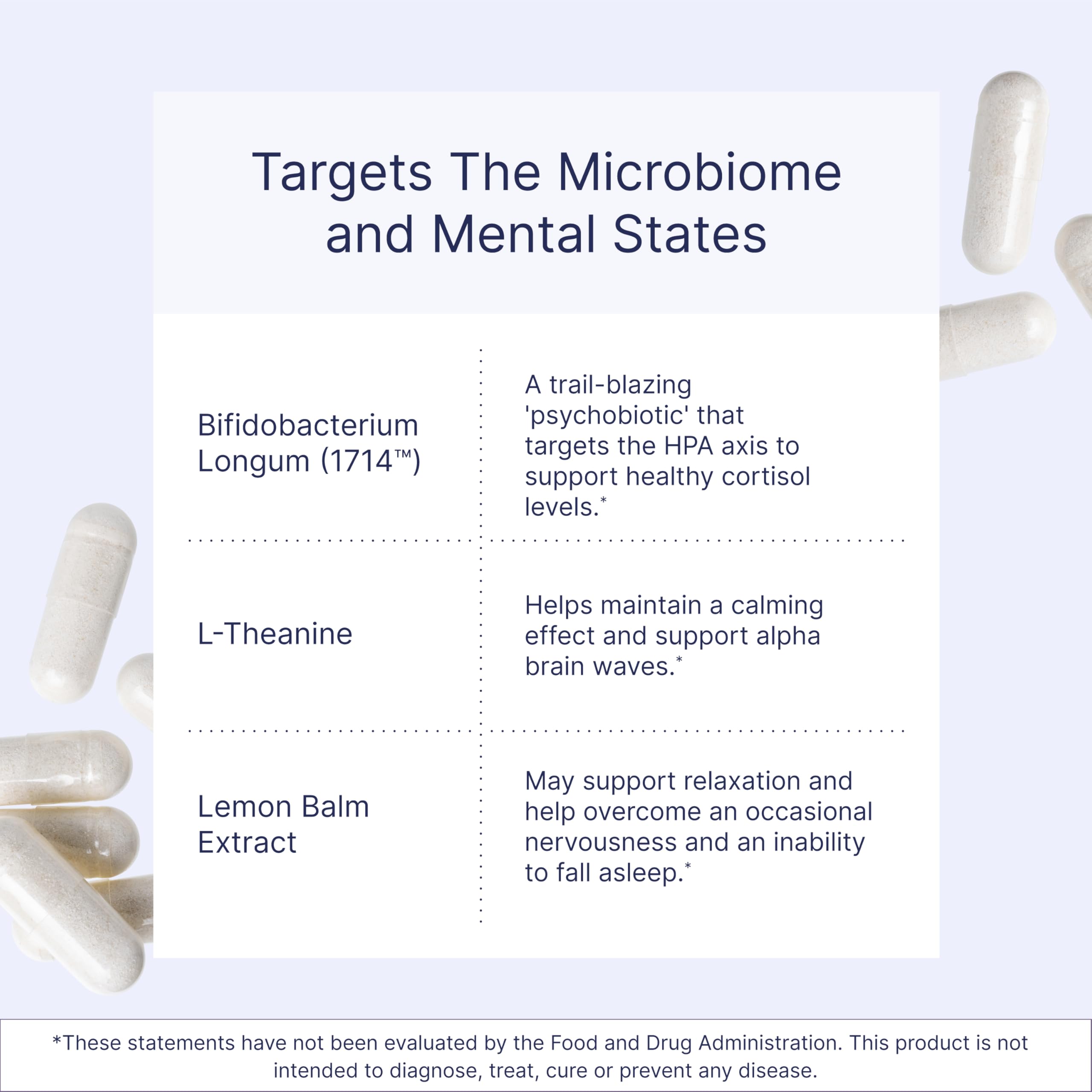 Pouring capsules into a glass for winding down with Zenbiome Sleep.