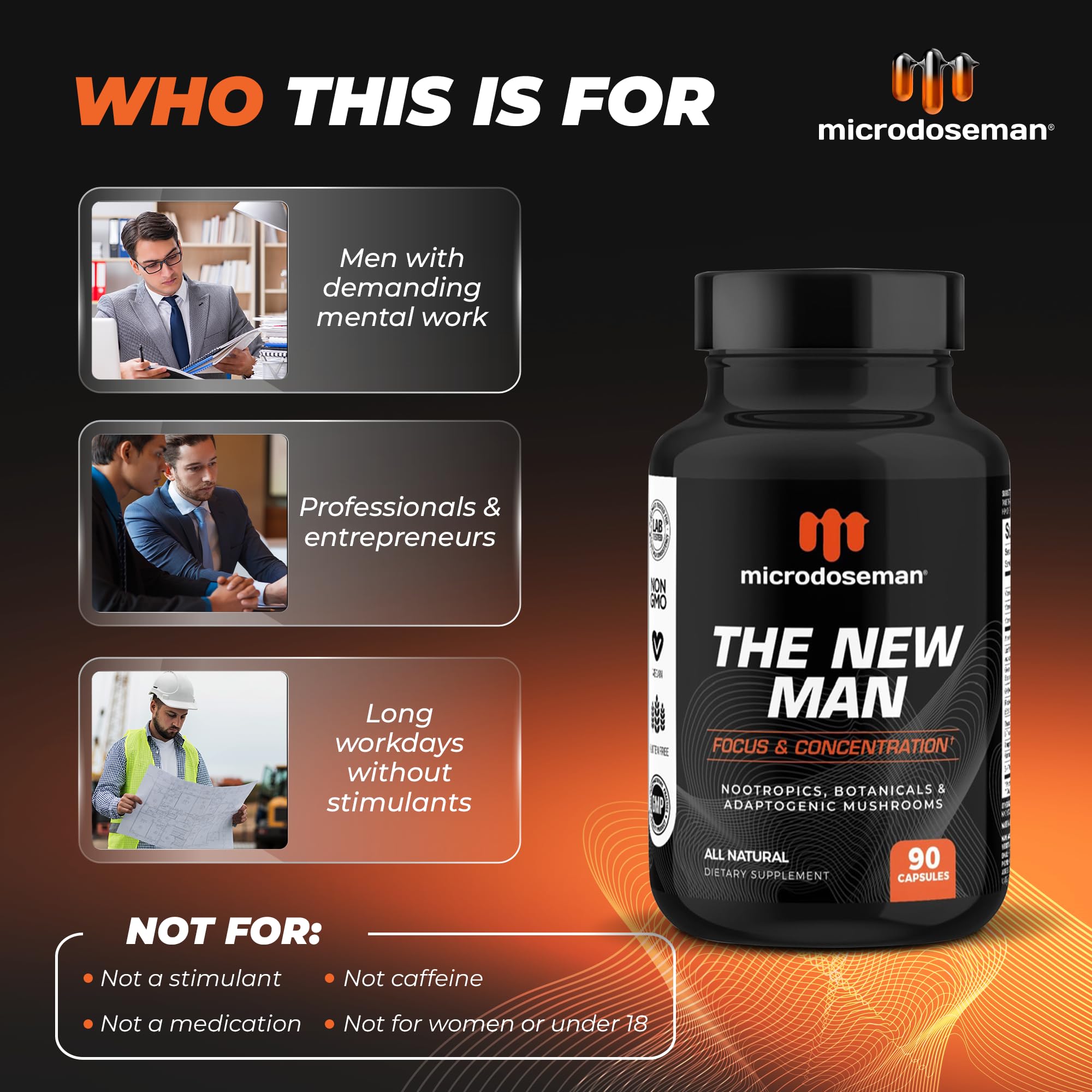 microdoseman energy-theacrine-rhodiola illustrating steady daytime energy
