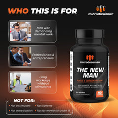 microdoseman energy-theacrine-rhodiola illustrating steady daytime energy