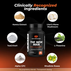 microdoseman green tea leaf emphasizing antioxidant and alertness benefits