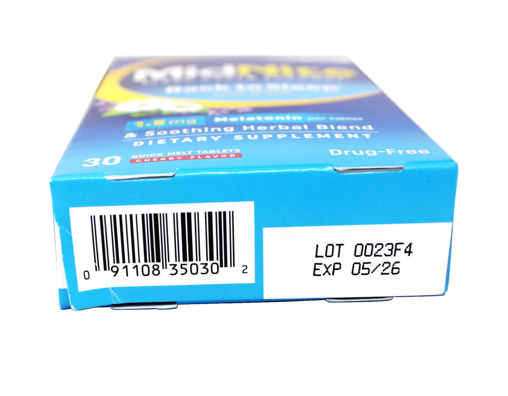 Four boxes show 30-tablet packs for convenient sleep aids.