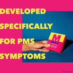 Midol Complete packaging label listing acetaminophen caffeine and pyrilamine