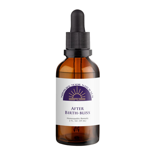 Midwife Made Naturals After Birth-Bliss bottle drops support postpartum balance and gentle recovery.