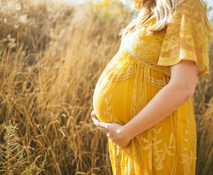 Midwife Made Naturals Happy Birth-Day in-use shot with drops prepared for sublingual use.