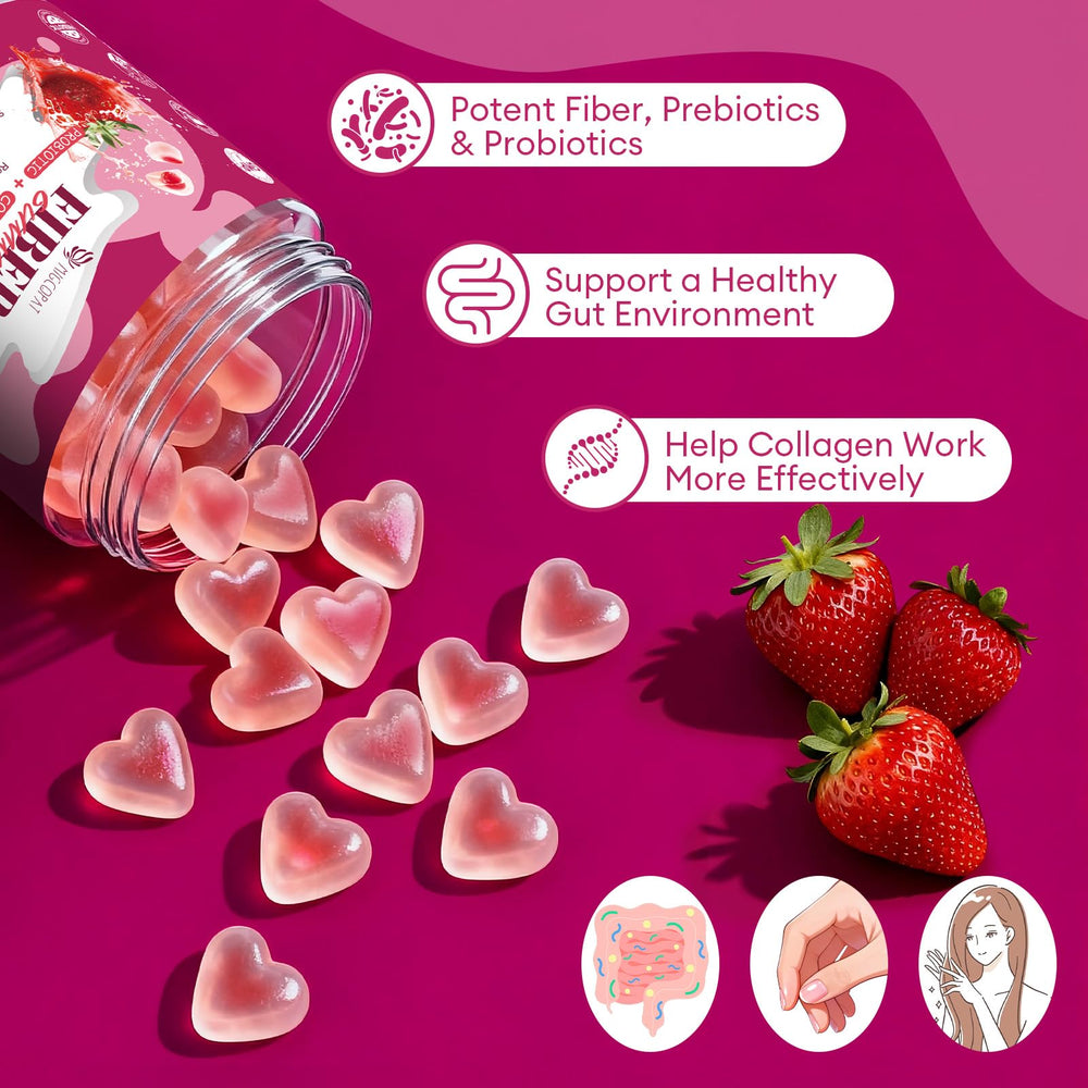Migcopat hyaluronic acid vitamin C gummies close-up supporting hydration.