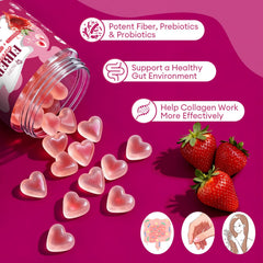 Migcopat hyaluronic acid vitamin C gummies close-up supporting hydration.