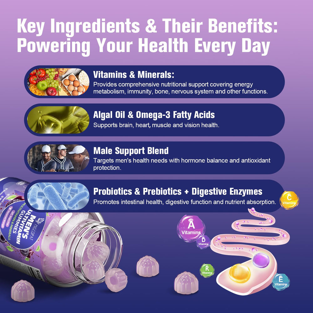 Migcopat omega3-probiotics blend image suggests brain and gut health support.