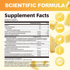 Close-up of Migcopat gummies showing probiotic and enzyme blend for digestion support