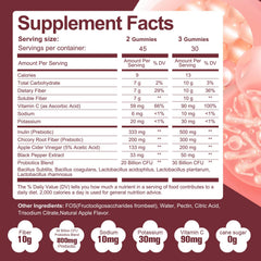 Migcopat probiotic blend visual for gut-friendly balance with prebiotic inulin.