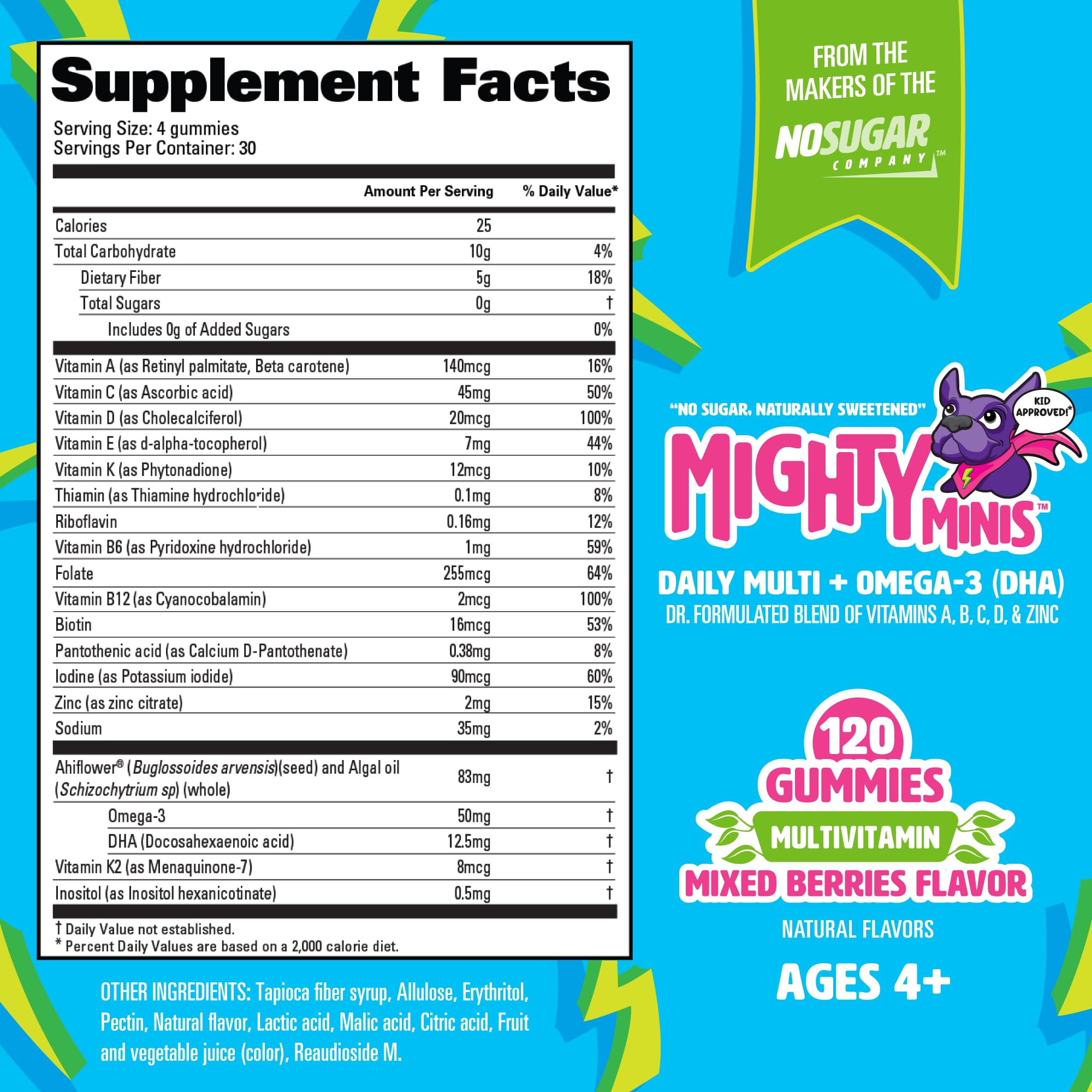 Mighty Minis kid-friendly gummy texture makes daily routines easier.