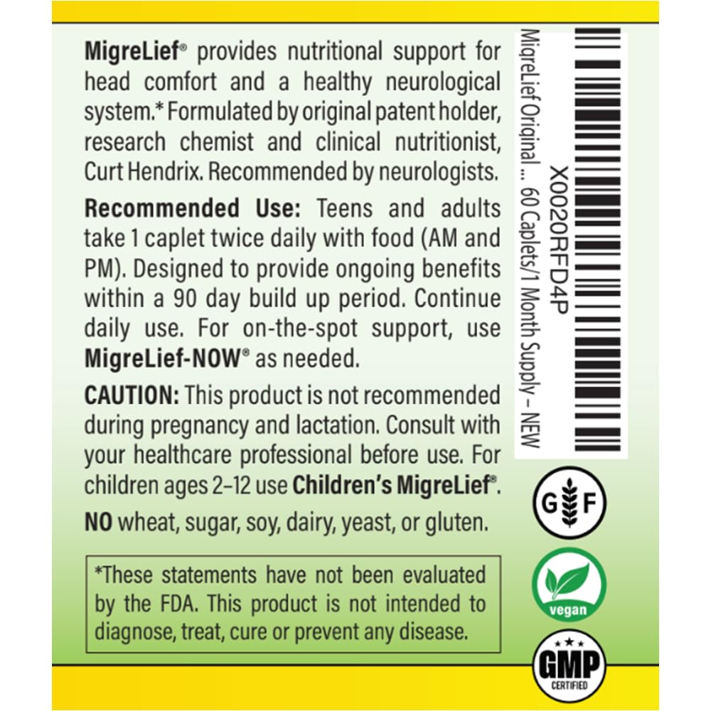 MigreLief magnesium image emphasizes mineral support for healthy vascular tone.