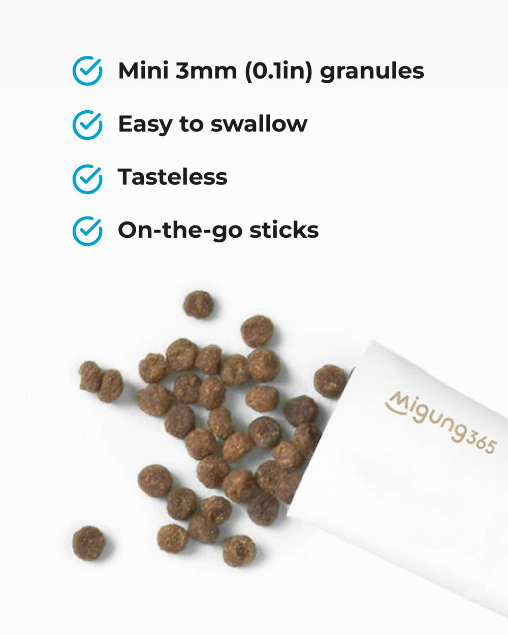 Migung365 constipation-support dietary-fiber stick for comfortable elimination.