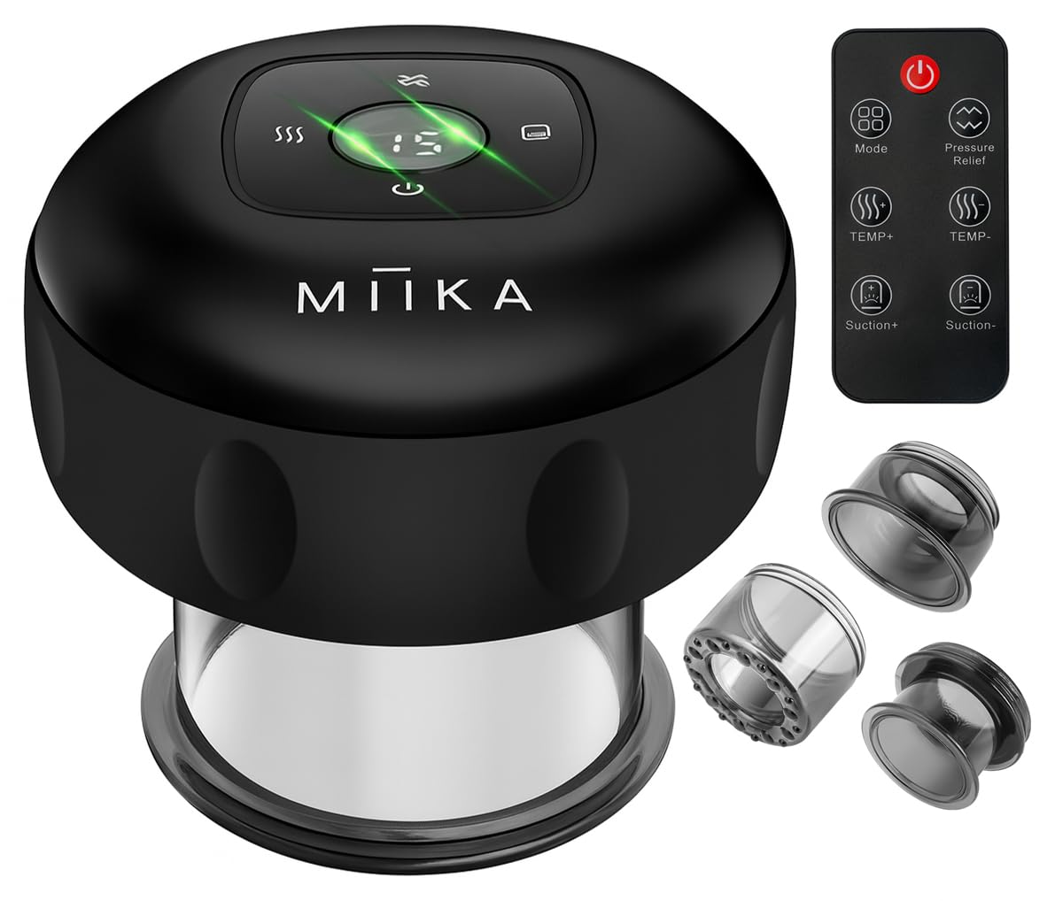 MIIKA electric cupping set with remote control for convenient at-home therapy