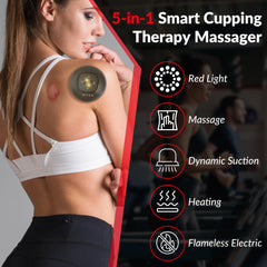 MIIKA red light heated cups providing warmth during cupping sessions