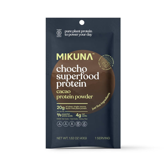 Paquetes de viaje Mikuna Chocho cacao, prácticos para llevar.