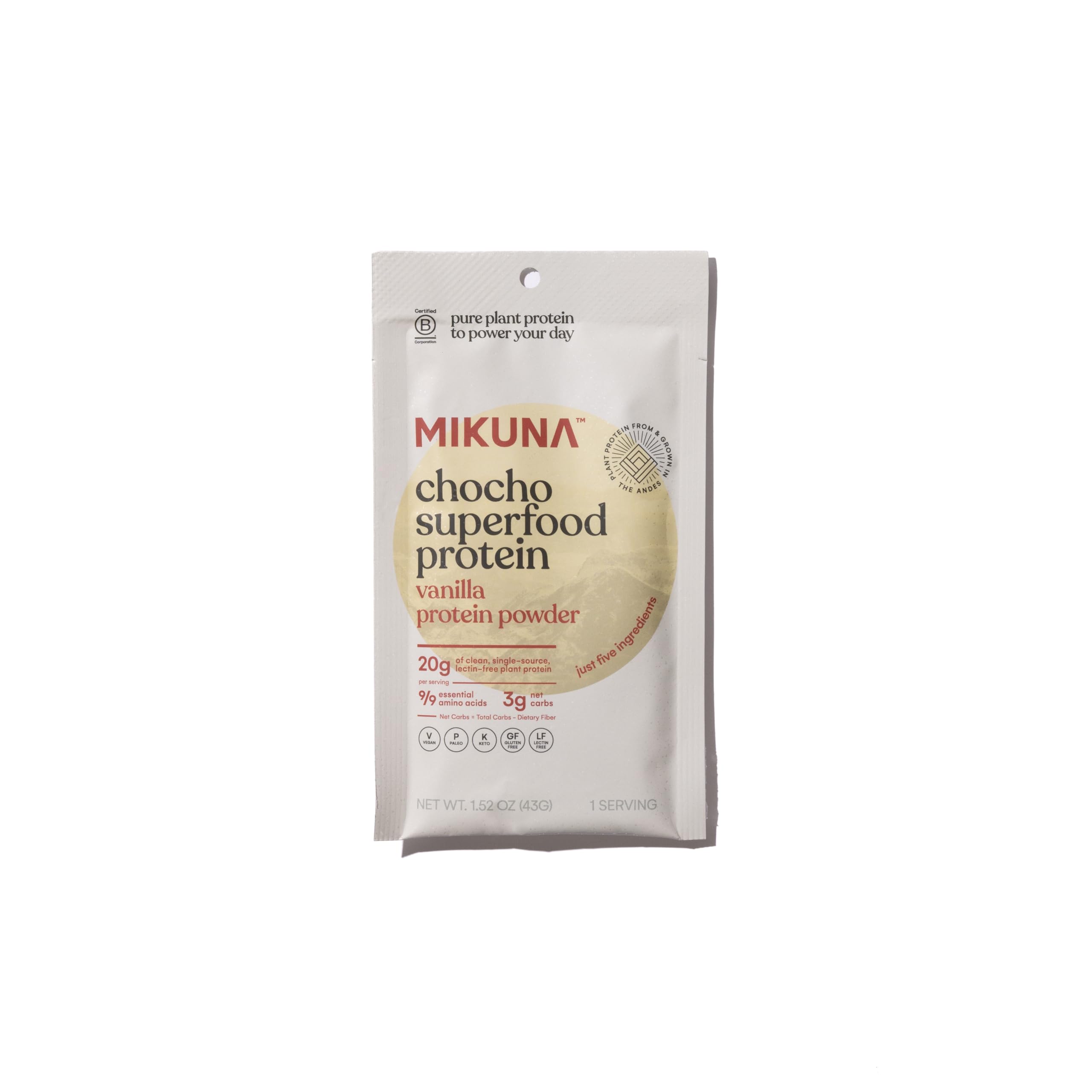 Mikuna Chocho Protein vanilla travel packs for on-the-go nutrition