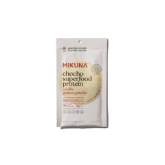 Mikuna Chocho Protein vanilla travel packs for on-the-go nutrition