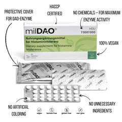 MilDAO sprouted pea origin emphasizes clean, plant-based ingredients.