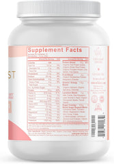 Milk Dust vanilla protein powder tub open highlighting clean nutrition