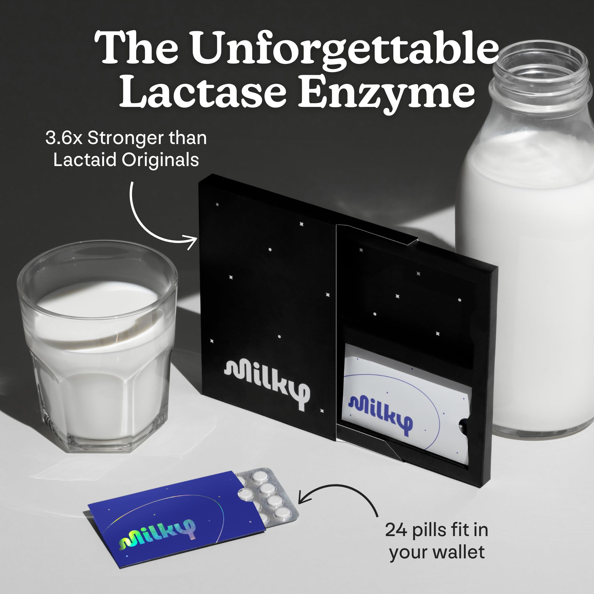 Milky discreet packaging fits a modern lifestyle and easy access.