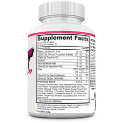 MINANATURALS Bust Blast bottle with hands demonstrating a convenient daily regimen.