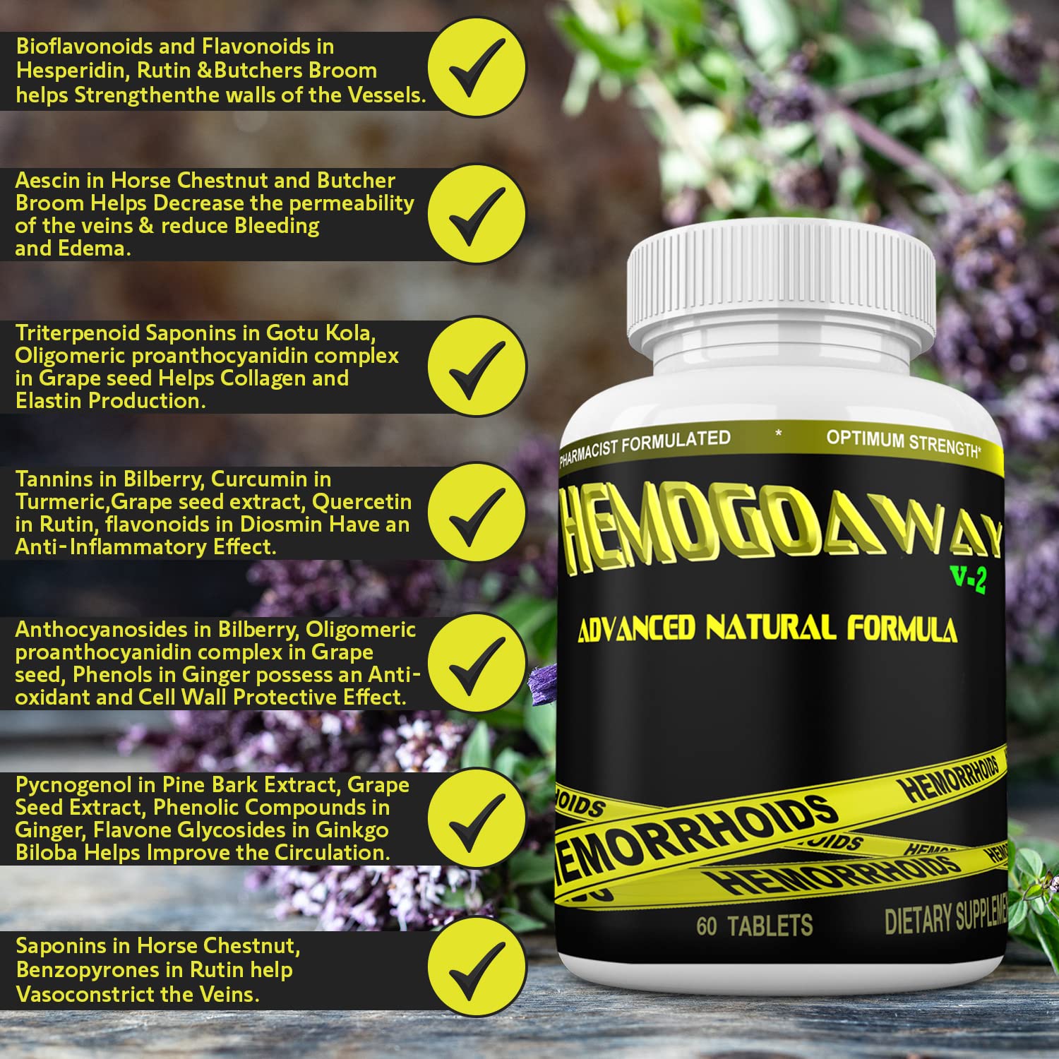 MINANATURALS HEMOGOAWAY made in USA stamp on packaging