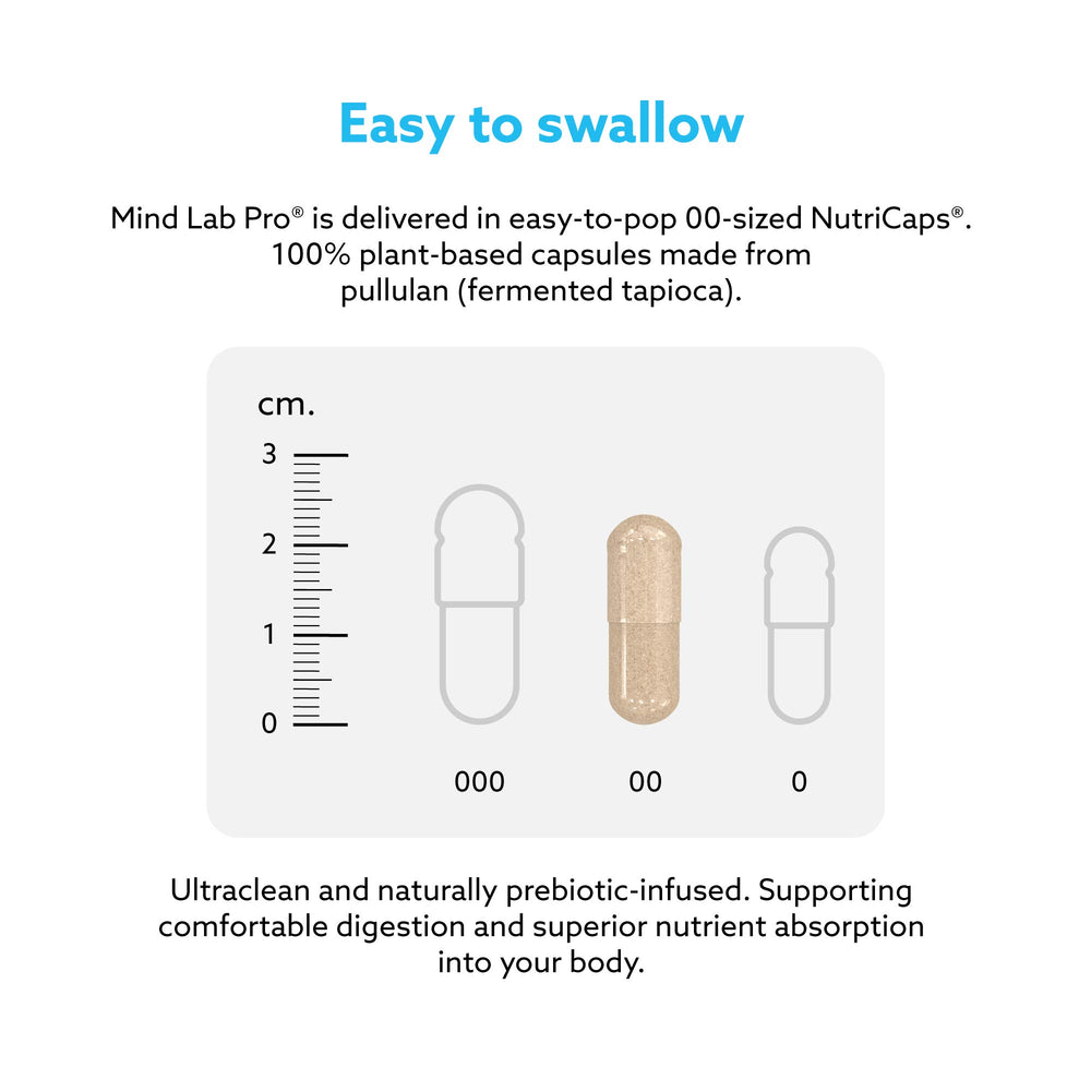 Lion's Mane and B vitamins highlight in Mind Lab Pro ingredients