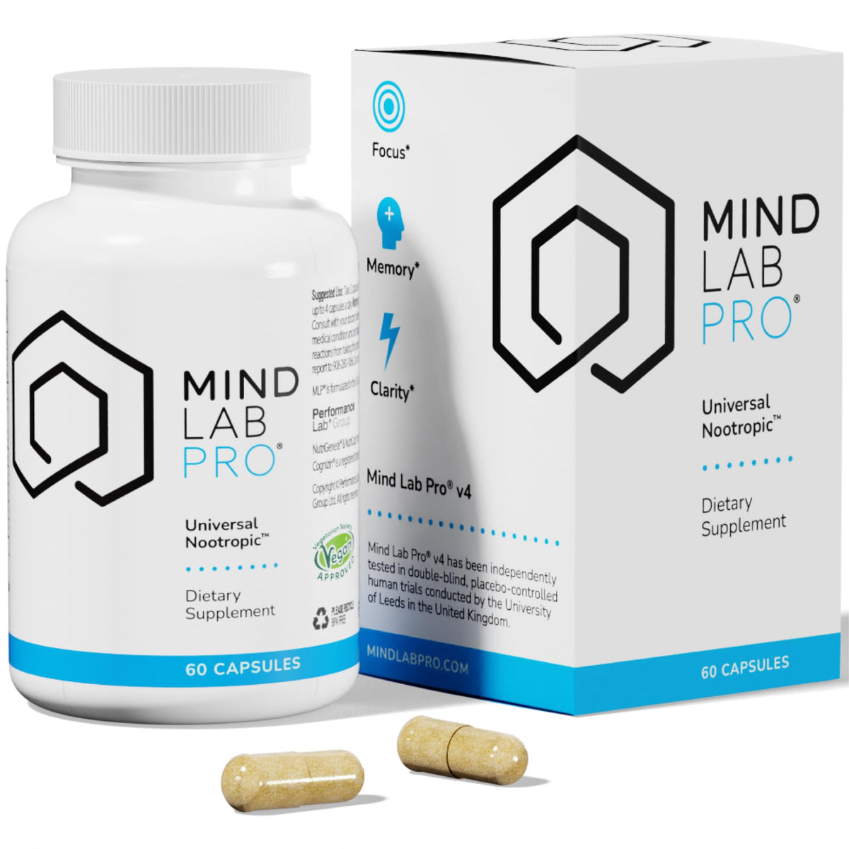 Mind Lab Pro MLP4 bottle front view for daily focus and mental clarity