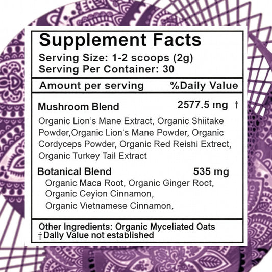 Mind Master bottle close-up showing organic brain support blend for daily balance