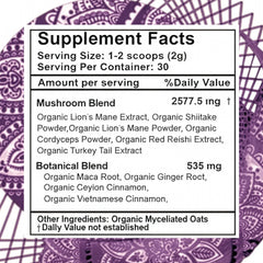 Mind Master bottle close-up showing organic brain support blend for daily balance