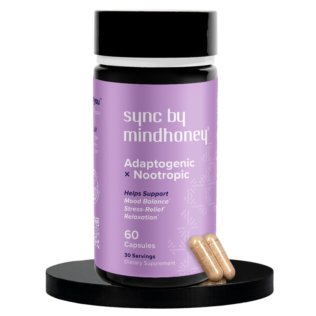 Mindhoney SYNC 60-count bottle front for mood support