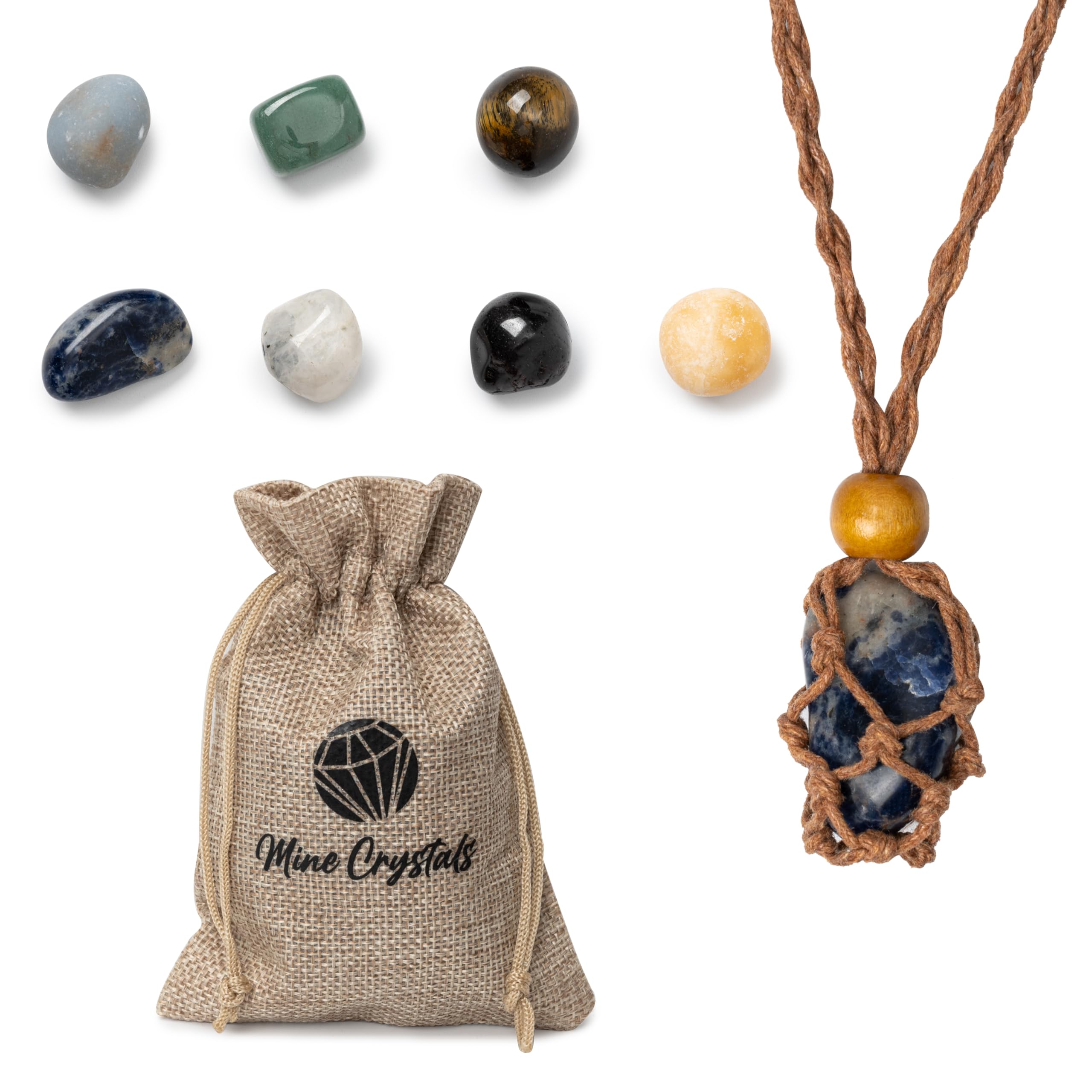 MineCrystals yellow calcite tumbled crystal brightens mood and focus.