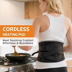 MineeCozee heating pad display of 6 heat settings for customizable comfort.
