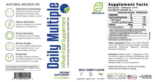 Mineralife Liquid Daily Multiple bottle pour demonstrates easy daily nutrition for the whole family.