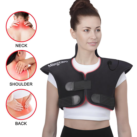 Mingraro wearable red light pad targets upper back with dual wavelengths for muscle comfort
