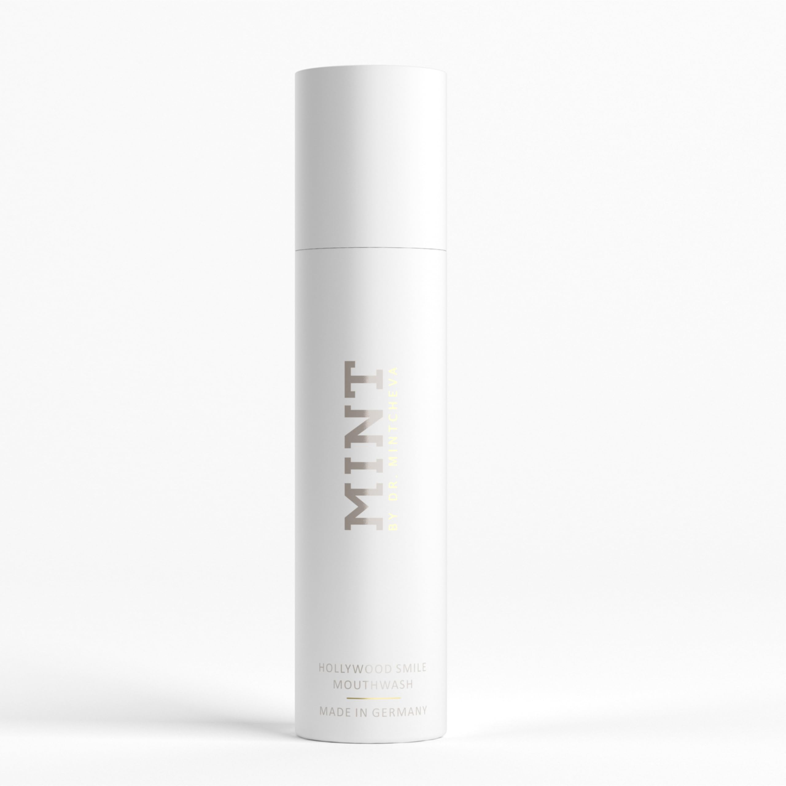 Mint by Dr. Mintcheva alcohol-free formula offers a clean, gentle mouthwash experience.