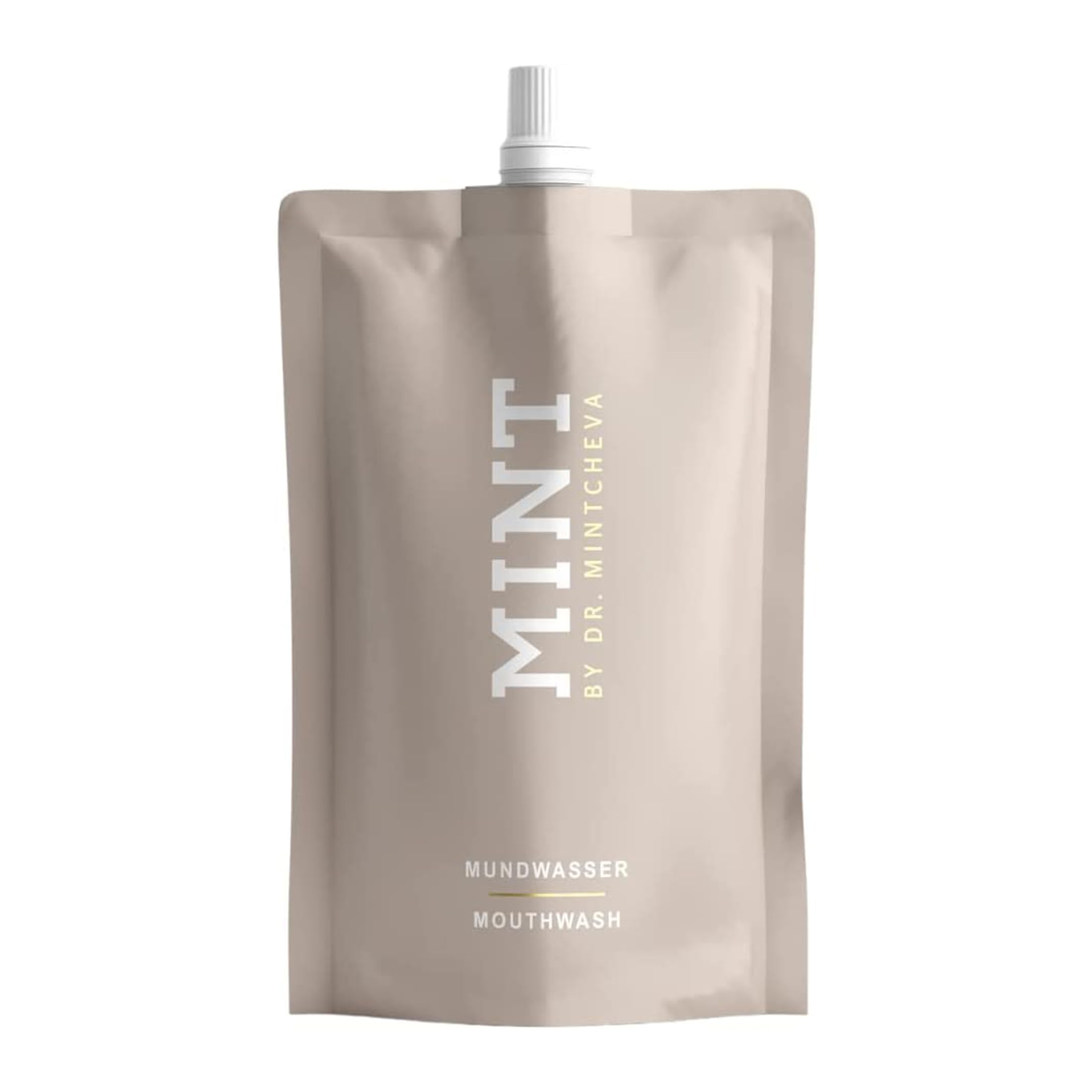 Mint by Dr. Mintcheva mint mouthwash refill bottle with melon flavor for a refreshing start
