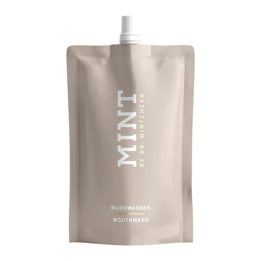 Mint by Dr. Mintcheva mint mouthwash refill bottle with melon flavor for a refreshing start