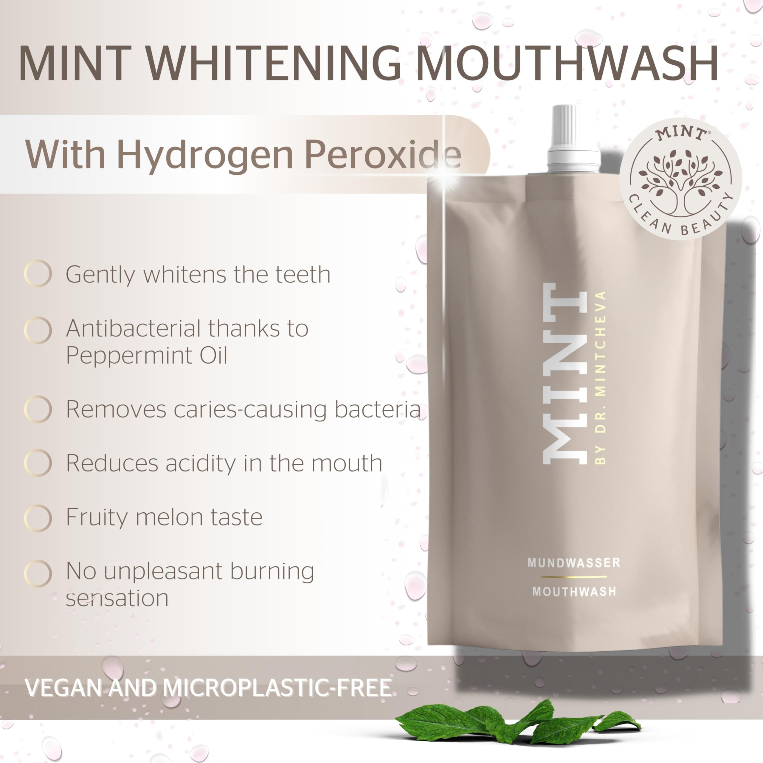 Mint by Dr. Mintcheva pour-ready refill bottle showing melon aroma and bottle design