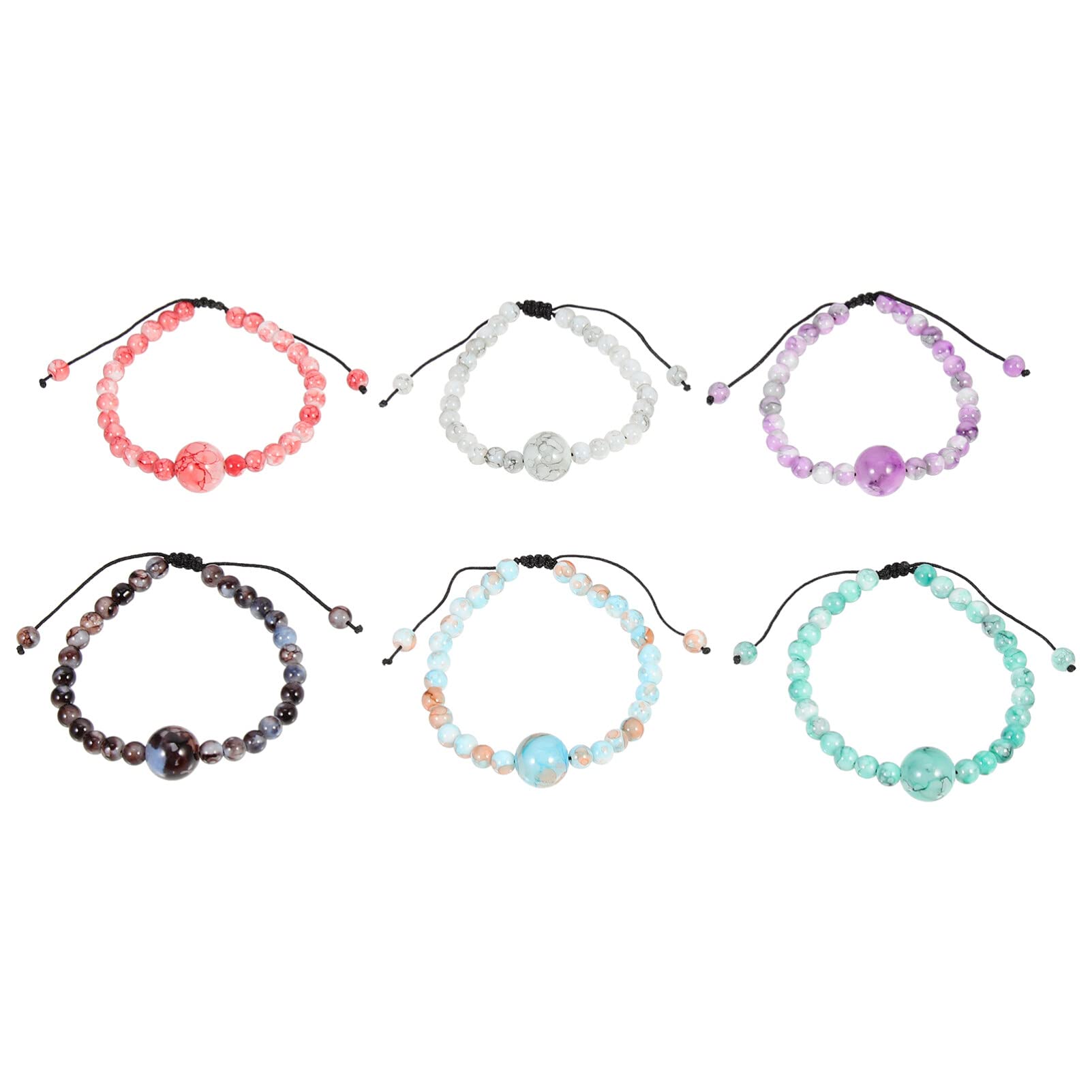 Mipcase motion sickness bracelets beaded, adjustable travel relief during car or plane journeys.