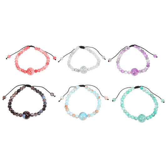Mipcase motion sickness bracelets beaded, adjustable travel relief during car or plane journeys.
