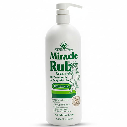 Miracle of Aloe Miracle Rub bottle front for quick relief