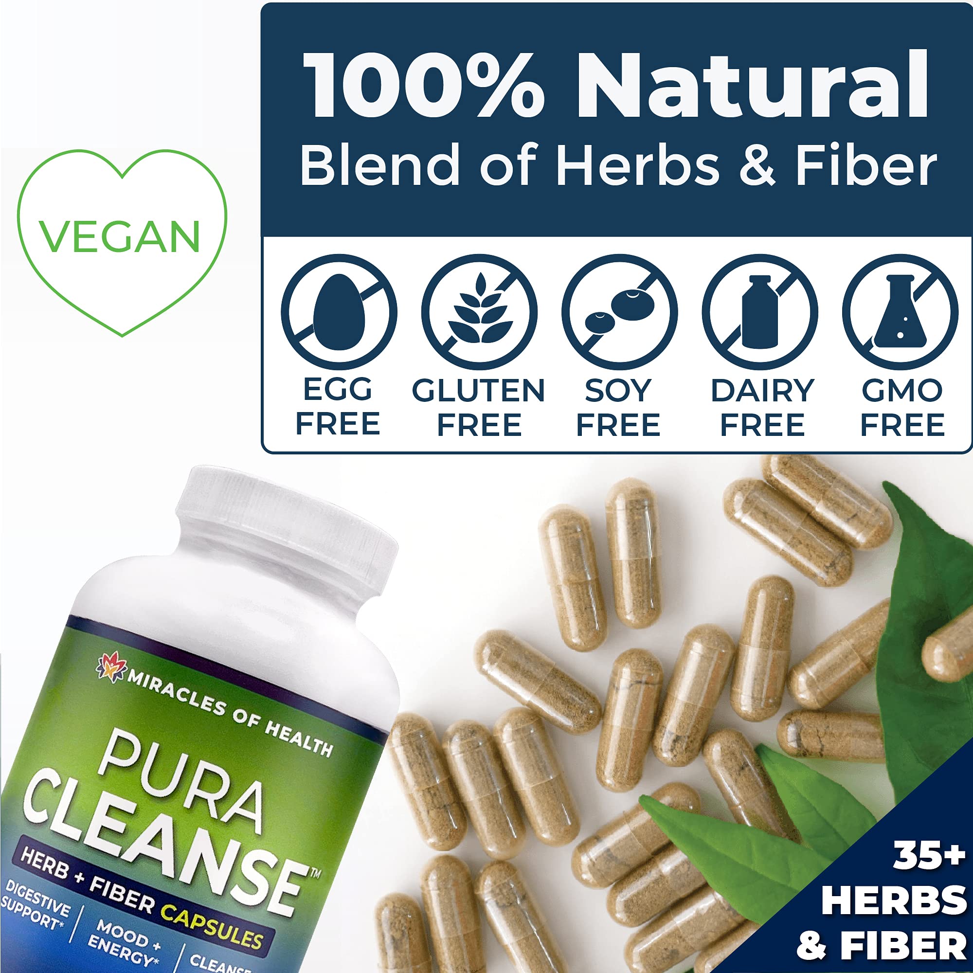 Miracles of Health Pura Cleanse in use with a glass of water during daily routine