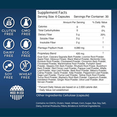 Miracles of Health Pura Cleanse label closeup highlighting herbs and detox-friendly features