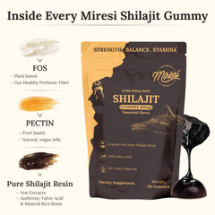 Lab-tested certificate for Miresi Shilajit Gummies ensuring purity.