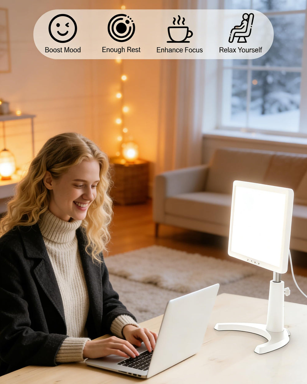 MirthSip lamp offers 5 brightness levels and 5 color temperatures for versatility