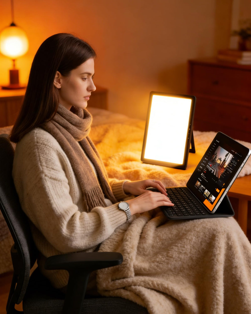 MirthSip Sunlight Lamp bottom control layout reducing glare during use