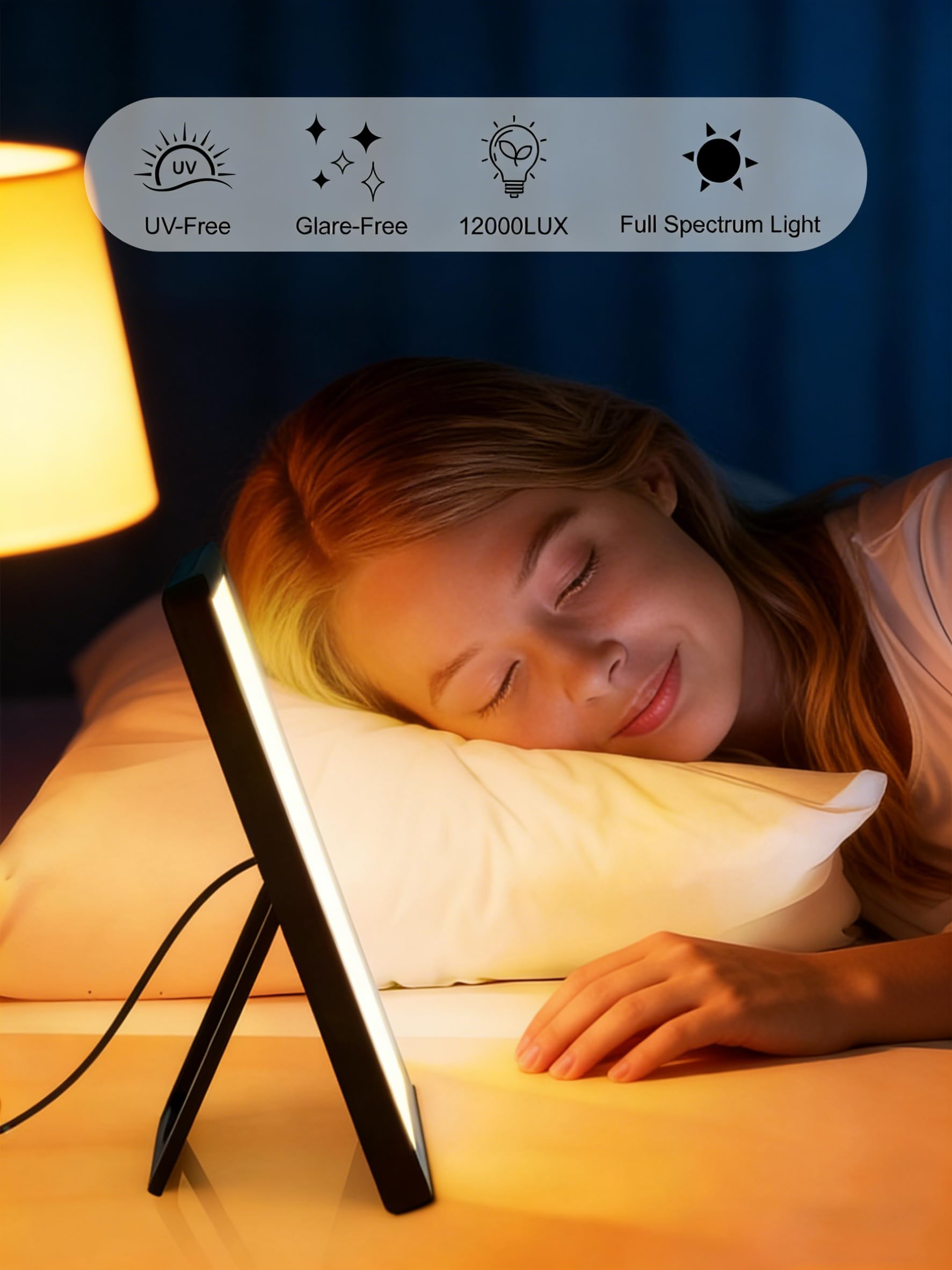 MirthSip Sunlight Lamp brightness and color temperature options for task lighting