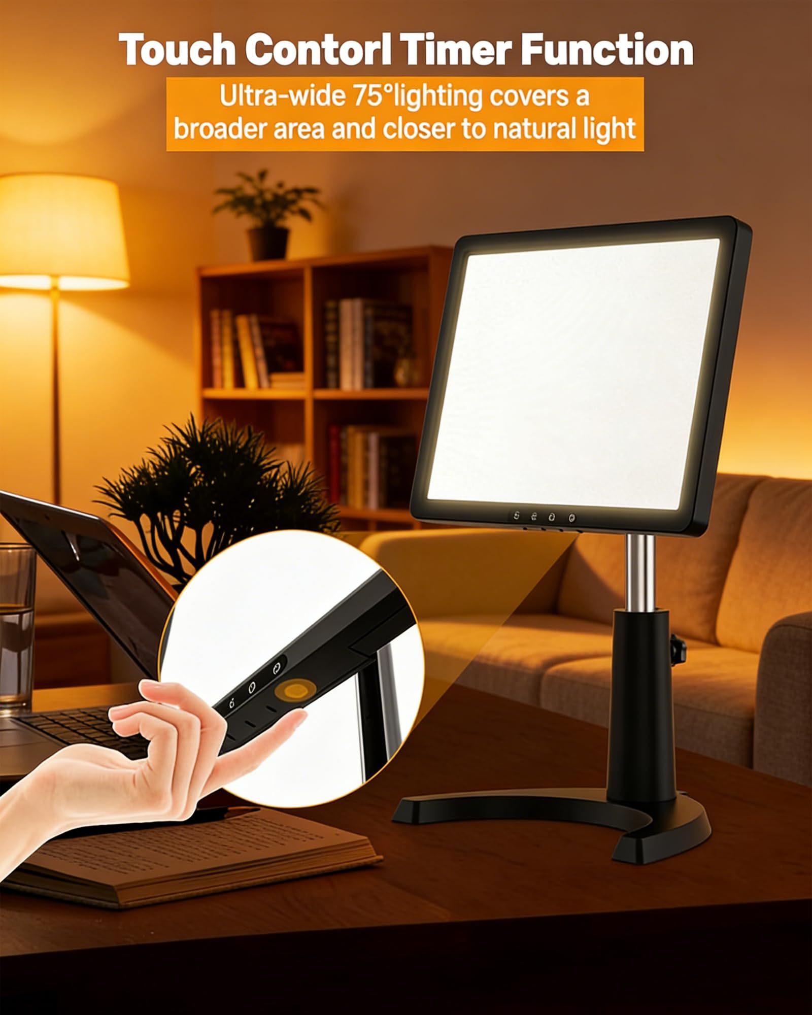 MirthSip Sunlight Lamp remote and touch controls for quick presets
